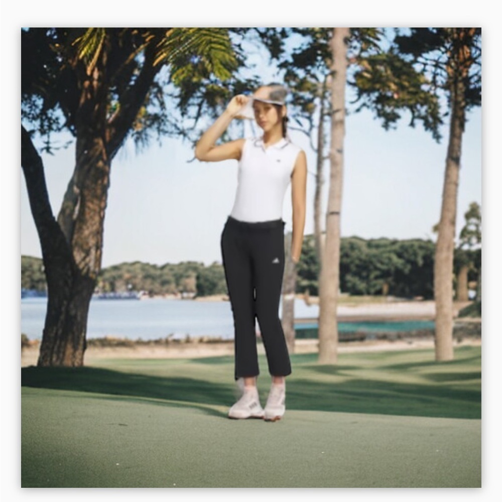 Adidas ClimaCool Black Crop Golf Performance Moisture Wicking Capris SZ 6 Mint‍‍